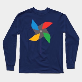 RAINBOW PINWHEEL Playful Bright Geometric Kids Toy - UnBlink Studio by Jackie Tahara Long Sleeve T-Shirt